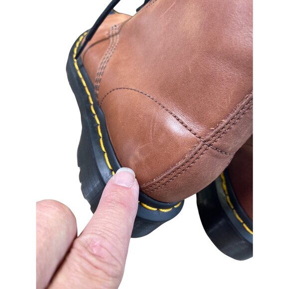 Dr. Martens Womans Brown Faux Leather Fur Lined Ankle Boots Size 6L SKU 8728 - Picture 11 of 16